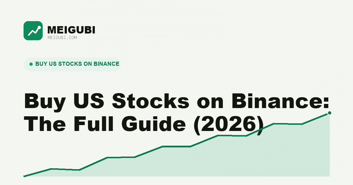 A phone showing the Binance US-stock trading screen next to a USDT wallet and buy button, illustrating the full flow of buying US stocks with crypto