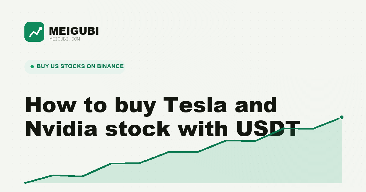 La stablecoin USDT con flechas hacia los íconos de las acciones de Tesla y NVIDIA, ilustrando cómo comprar estas dos acciones de EE.UU. con USDT